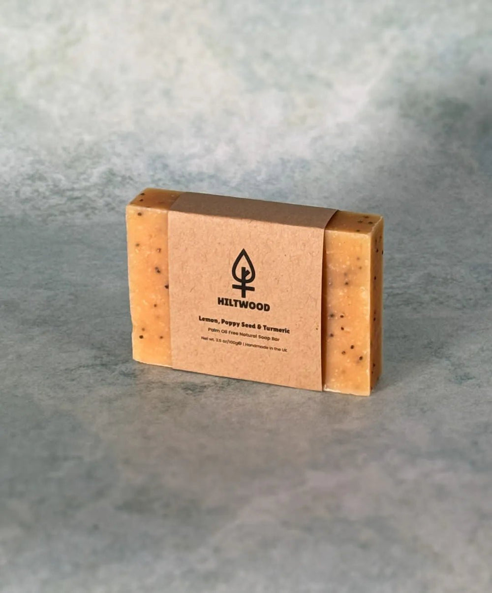 Lemon Poppy Seed & Turmeric Natural Soap Bar - Lemon Poppy Seed & Turmeric Natural Soap Bar - Lemon Poppy Seed & Turmeric Natural Soap Bar (With Grit)