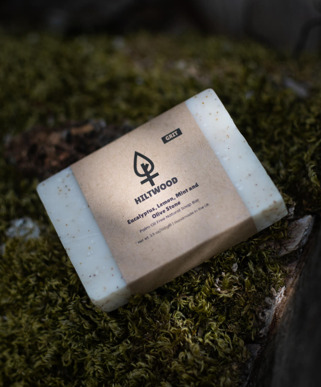 Eucalyptus Lemon Mint and Olive Stone Natural Soap Bar (With Grit ...
